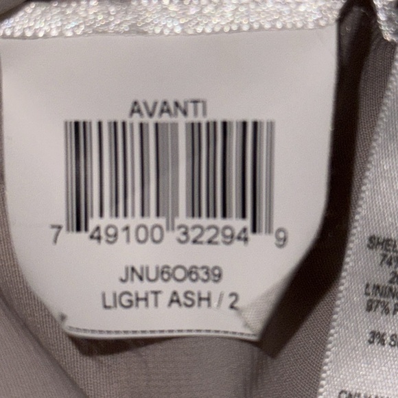 BCBG Strapless Lace Up Corset Peplum Mini Dress in Light Ash - Picture 13 of 13